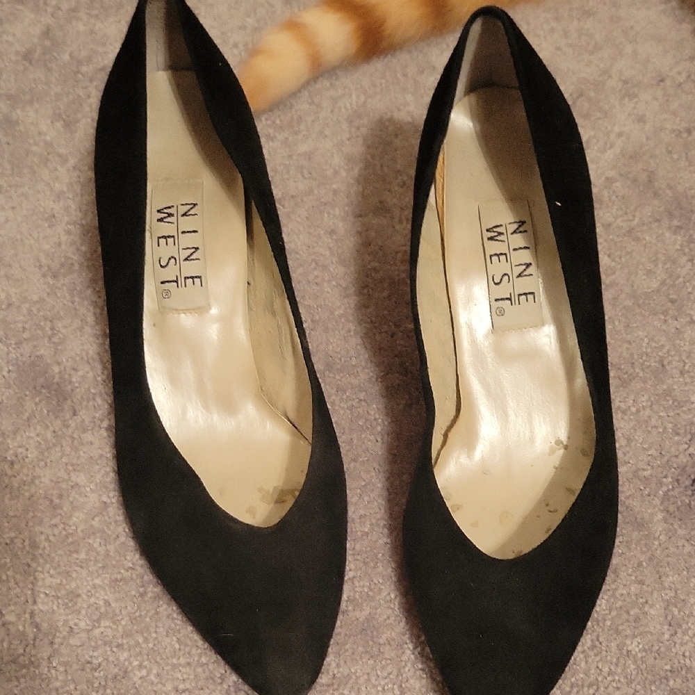 Nine West Black Suede Women's Shoes 8M